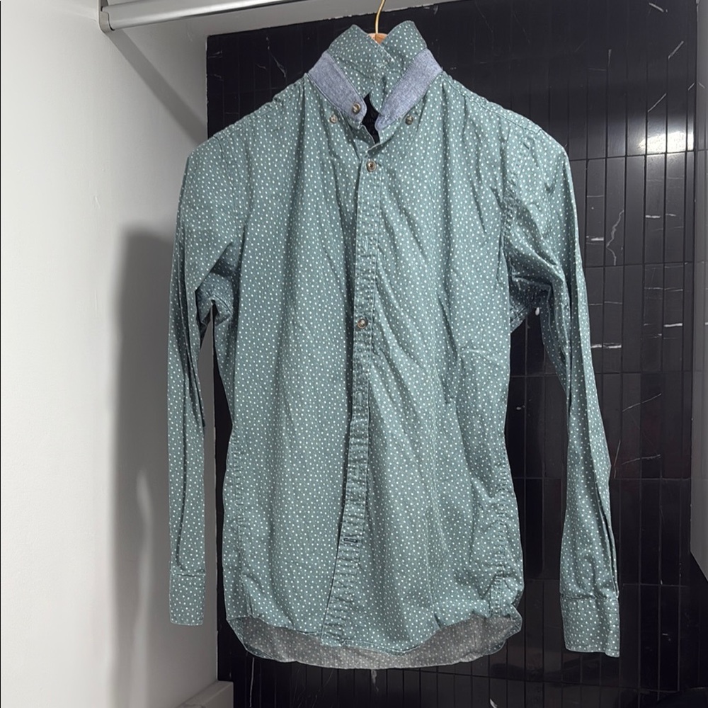 Mint Green Casual Button Down Shirt